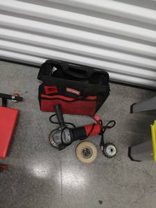 lot 1030 image: Craftsman Angle Grinder with Grinding Attachments and Carrying Bag