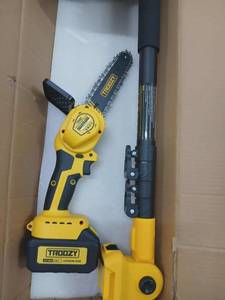lot 1056 image: Troozy Cordless Electric Pole Saw with Extension Pole