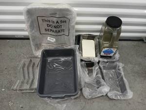 lot 1067 image: Assorted Kitchenware Set with Loaf Pans, Sheet Trays, and Seasoning