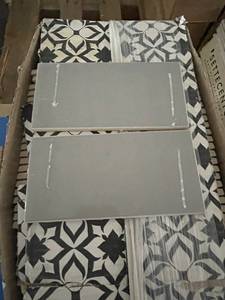 lot 29 image: 31.98 Square Feet of Anatolia Ceramic Wall Tile Patterned Boxes, Approx. 88 Pieces