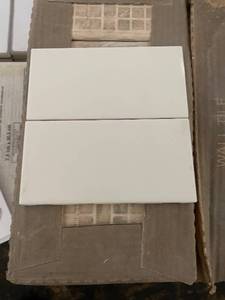 lot 30 image: 60 Square Feet of United States Ceramic Tile BG Biscuit 3x6 Wall Tiles