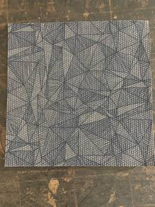 lot 35 image: Lot of 168 Commercial Carpet Tiles 24x24 Inch Geometric Pattern