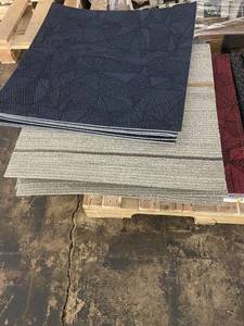 lot 39 image: Assorted Commercial Carpet Tile Squares - Mixed Colors and Patterns