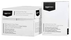 lot 141 image: Amazon Basics Multipurpose Copy Paper, 10 Reams, 8.5 x 11 Inch, 5000 Sheets