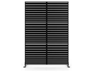 lot 170 image: MTART 72x47 Inch Black Metal Privacy Screen Panel