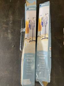 lot 189 image: 2 Whitmor Extendable Garment Racks