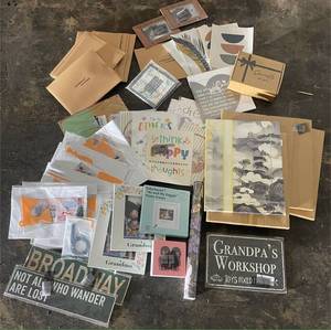 lot 190 image: Assorted Home Decor, Photo Frames, Signs, Cards, and Stationery Collection