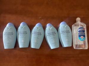 lot 203 image: 5 Shower to Shower Morning Fresh Body Powders and Germ-X Hand Sanitizer