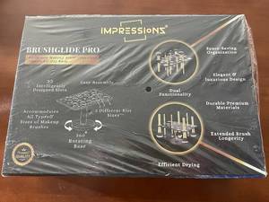 lot 223 image: Impressions BrushGlide Pro Makeup Brush Organizer and Air-Dry Rack