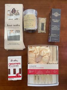 lot 231 image: Hair Styling and Treatment Bundle with Heatless Curlers, Hair Bands, Sea Salt Spray and More