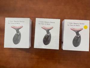 lot 250 image: Set of 3 7 Color Beauty Devices for Face & Neck