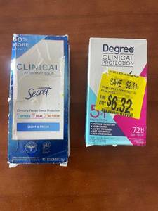 lot 279 image: 2-Pack Clinical Strength Deodorant Secret and Degree Soft Solid