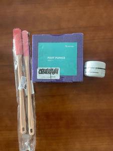 lot 283 image: Foot Care Set with Urea Cream, Noval Foot Pumice, and 2 Toe Cleaning Brushes