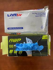 lot 303 image: Assorted Disposable Gloves Including LDPE and Nitrile