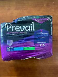 lot 309 image: Prevail Daily Underwear Large 18 Count Maximum Absorbency