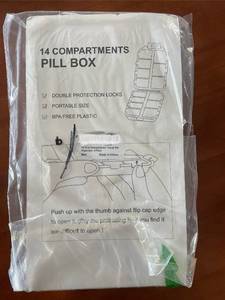 lot 311 image: 14 Compartment Pill Box with Double Protection Locks