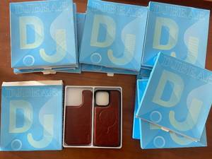lot 360 image: Lot of 14 DJBEAR Brown Leather iPhone 15 Pro Max Cases