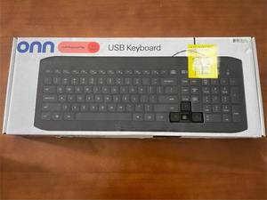 lot 384 image: Onn USB Wired Keyboard with 104 Keys
