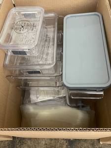 lot 393 image: Crofton Fridge Organization and Storage Set with Dispenser, Turntable, and Accessories