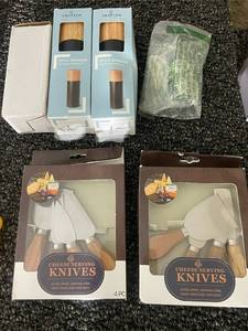 lot 403 image: Kitchen Essentials Lot Including Salad Spinner, Spice Grinders, Cheese Knives, and Utensils