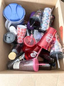 lot 411 image: Collection of Assorted Tumblers, Water Bottles, and Pitcher