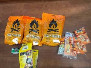 lot 418 image: Survival Fire Starters, Duraflame Cubes, and HotHands Hand Warmers Assortment