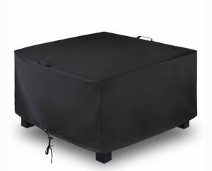 lot 428 image: Set of 2 SUNICO 44 Inch Black Fire Pit Covers