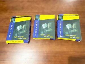 lot 436 image: Set of 3 Light Panel Book Professional Book Lights