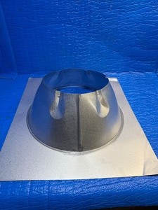 lot 26 image: DuraVent, 6in. Diameter Flashing 012-612 Included (qty.) 1 Material Galvanized Steel, Model# 6DP-F6 Box damaged