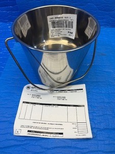 lot 32 image: Stainless Steel Bucket 1 Gallon -New