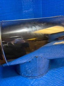 lot 33 image: DuraVent, 8in. Diameter SS Tee With Cap, Included (qty.) 1 Material Stainless Steel, Model# 8DP-TSS- Freight Damage