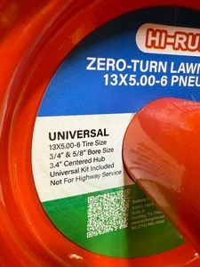 lot 35 image: Zero-Turn Lawn mower Front wheels Universal- NO MORE FLAT TIRES