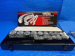 lot 36 image: Ironton Heavy-Duty Jumbo Socket Set, 34in. Drive, SAE, 21-Pc. Brand NEW- Freight Damaged case