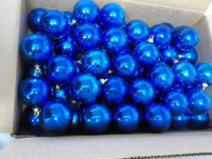 lot 8 image: Blue Xmas Ornaments...