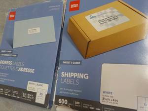 lot 41 image: 600 Shipping Labels and 3000 Addres...