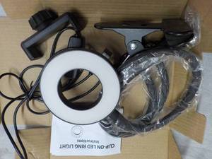 lot 45 image: Clip On LED Ring Light...