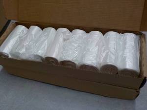 lot 48 image: 8 Rolls Clear 33 Gallon Trash Bags...