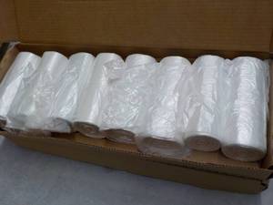 lot 49 image: 8 Rolls Clear 33 Gallon Trash Bags...