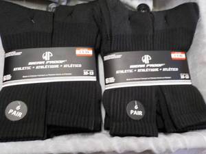 12 pair Wear Proof Black Athletic s...