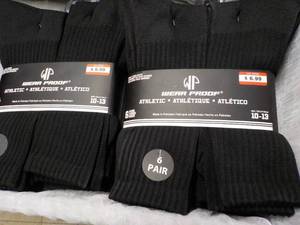 lot 126 image: 12 pair Wear Proof Black Athletic s...