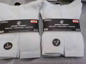 lot 127 image: 12 pair Wear Proof White Athletic s...