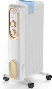 lot 10 image: Sweetcrispy 1500W Oil Filled Radiator Heater for Indoor Use