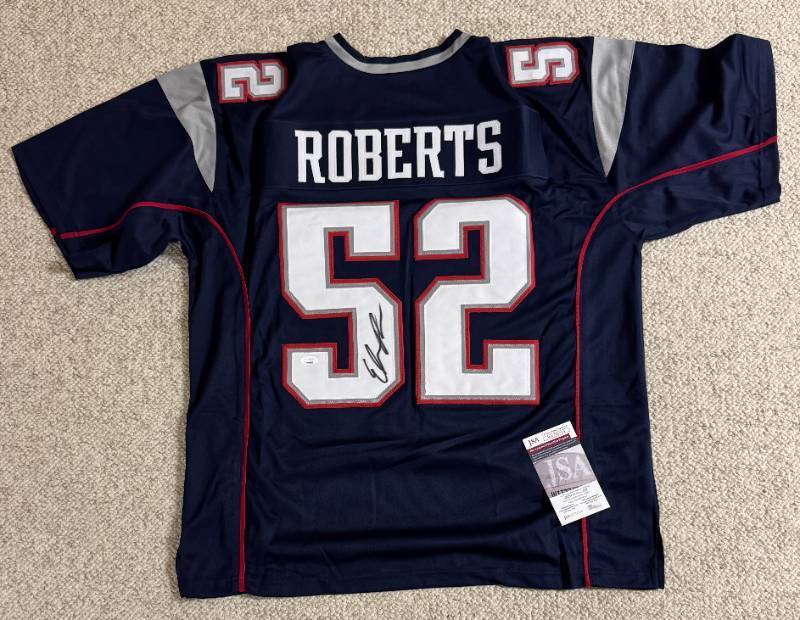 lot 38A image: Elandon Roberts Patriots Signed Custom NFL Jersey XL (JSA)