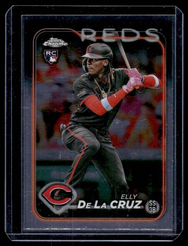 lot 182 image: Elly De La Cruz RC  2024 Topps Chrome #44 Cincinnati Reds Baseball Card