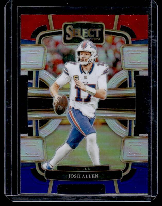 lot 189 image: Josh Allen Die Cut   2023 Select Prizm #13 Buffalo Bills Football Card