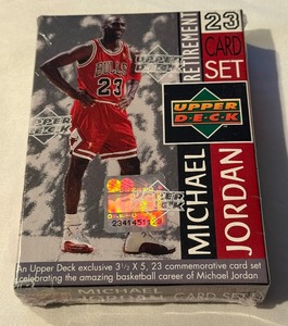 lot 53 image: Michael Jordan 23 Card Upper Deck Retirement Card Set Factory Sealed