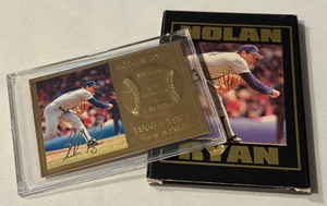 lot 72 image: Nolan Ryan 22 Kt Gold Limited Edition Baseball Card