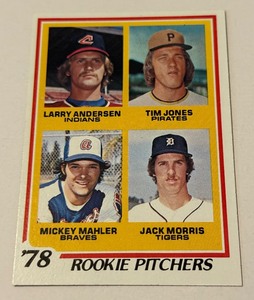lot 92 image: Jack Morris RC 1978 Topps Rookie Pitchers #703 Minnesota Twins Baseball Card