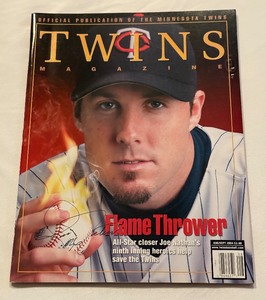 lot 23 image: Joe Nathan Signed Minnesota Twins Baseball Magazine