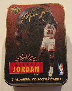lot 25 image: Michael Jordan Upper Deck 5 All-Metal Basketball Card Set